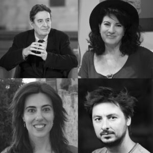 Luis García Montero, Aurora Luque, Raquel Lanseros y Antonio Lucas